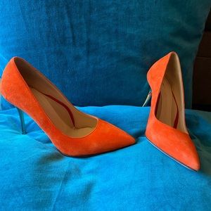 Enrico Cuini Farah Tangerine Suede Pumps